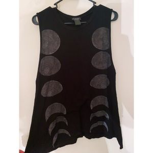 Hot Topic Midnight Hour Moon Phases Tank Size S